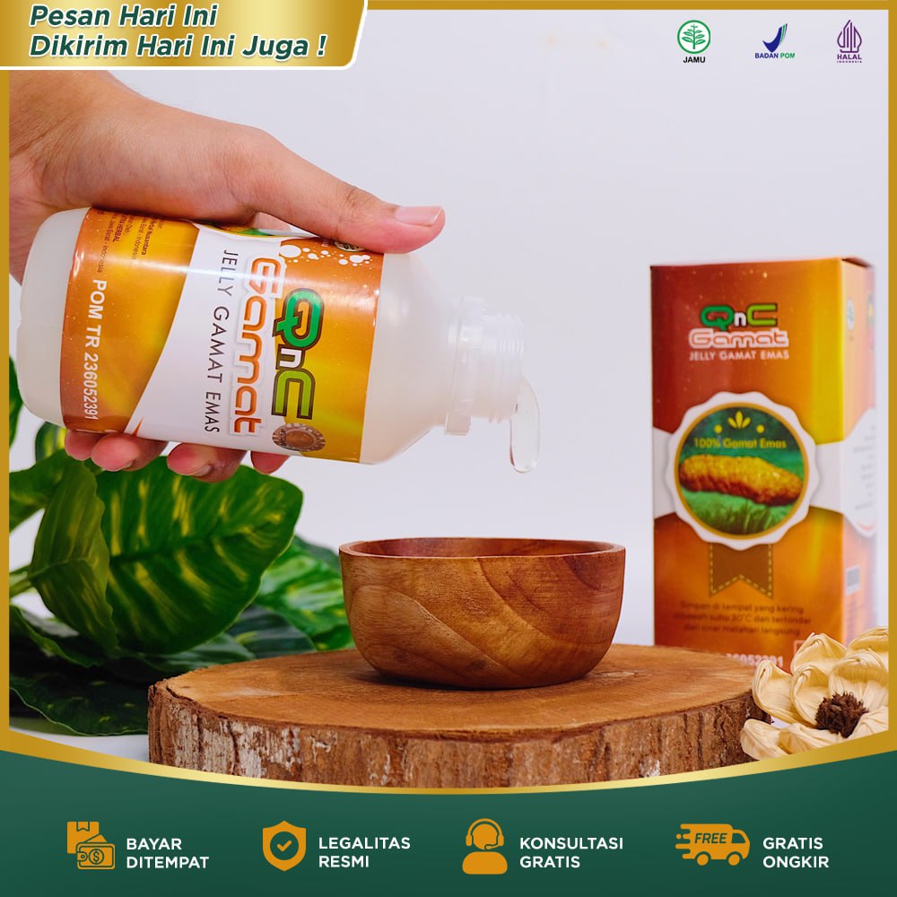 QNC Gamat Jelly Gamat ekstrak gamat emas asli Original Bpom isi 300 ml 3