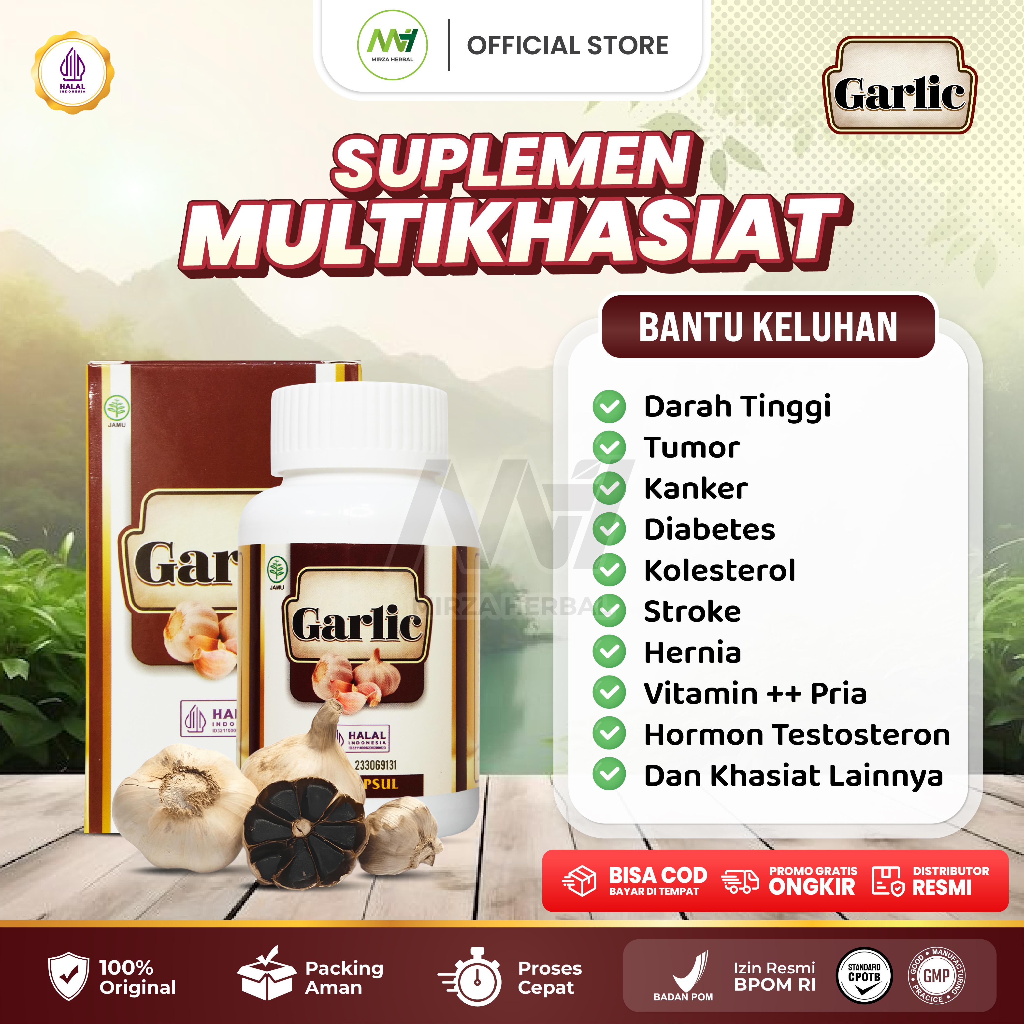 Garlic Herbal Kesehatan Ekstrak Bawang Isi 100 Kapsul